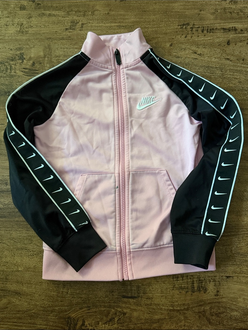 Nike Pink and Black Kids' Swoosh Track Jacket